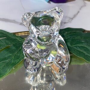 JONAL Bear Block Lead CRYSTAL Germany Charming Glass Bear Sculpture